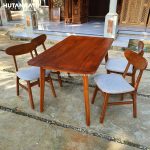 Meja Makan Cafe Ropan Set Kursi Jok Hutankayu Furniture Mebel Jati Jepara 01