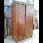Lemari Pakaian Sliding 2 Pintu Hutankayu Furniture Mebel Jepara
