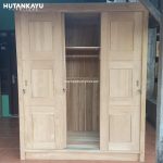 Lemari Pakaian Sliding 3 Pintu Hutankayu Furniture Mebel Jati Jepara 03