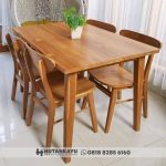 Meja Makan Jati Minimalis Retro Ropan