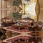 Set Kursi Tamu Sofa Ukir Waldorf Klasik Gold