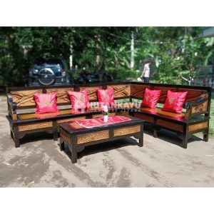 Kursi Tamu Sudut Minimalis Black Gold