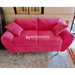 Sofa Tamu Minimalis 2 Dudukan Retro