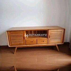 Meja TV Retro Jati Minimalis