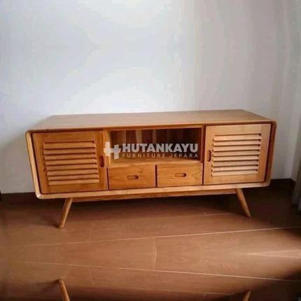 Meja TV Retro Jati Minimalis