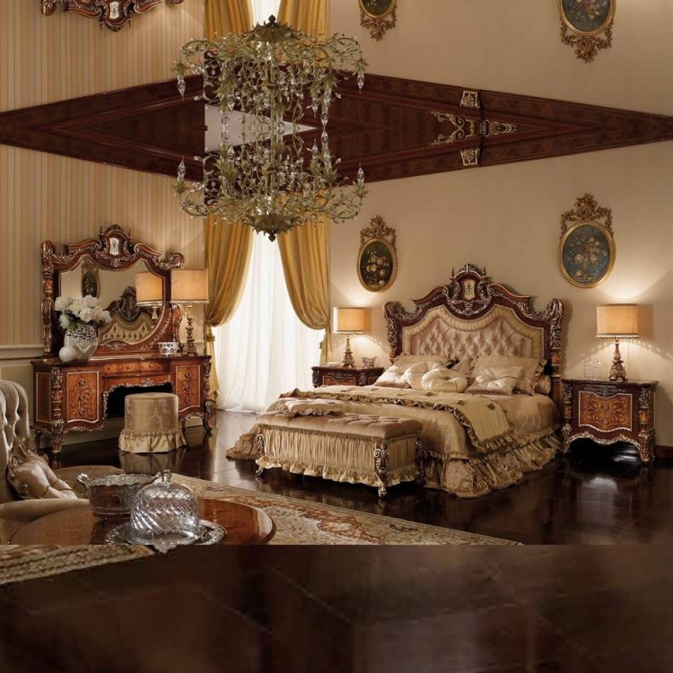 Set Kamar Tidur Ukir Dark Brown