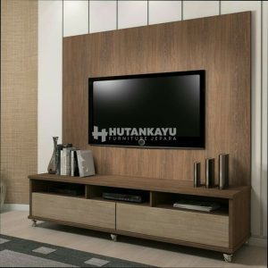 Backdrop TV Minimalis Brown