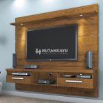 Backdrop TV Minimalis Jati Retro