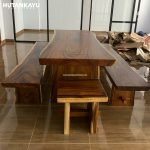 Meja Makan Trembesi Set Hutankayu Furniture Mebel Jati Jepara 01