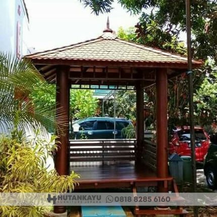 Gazebo Minimalis Kayu Glugu Hutankayu Furniture Mebel Jepara