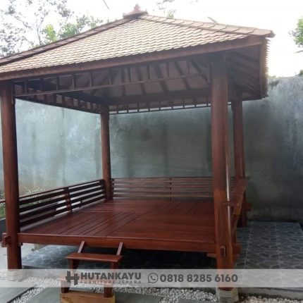 Gazebo Minimalis Kayu Jati Hutankayu Furniture Mebel Jepara