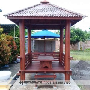 Gazebo Minimalis Kayu Kelapa Hutankayu Furniture Mebel Jepara