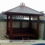 Gazebo Minimalis Sedang Kayu Kelapa