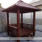 Gazebo Minimalis Standar Kayu Kelapa