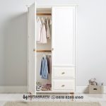 Lemari Pakaian 2 Pintu Retro - Gambar 3