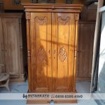 Lemari Pakaian Jati Ukir 2 Pintu