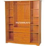 Lemari Pakaian 4 Pintu Minimalis Jati - Gambar 3