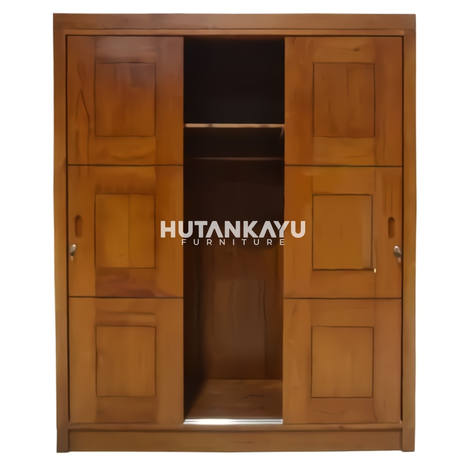 Lemari Pakaian Edelhart 3 Pintu Sliding - Gambar 5