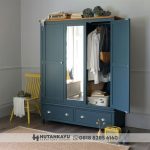 Lemari Pakaian Minimalis Retro Duco Warna