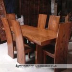 Meja Makan Trembesi Kursi Tinggi