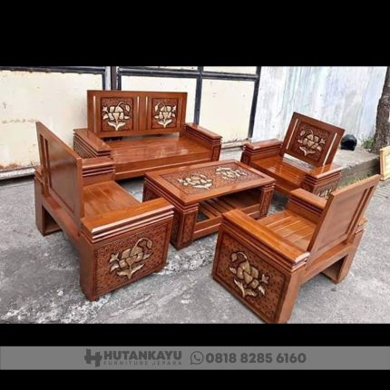 Kursi Tamu Koper Tumpuk Jati Jepara Hutankayu Furniture Mebel Jepara