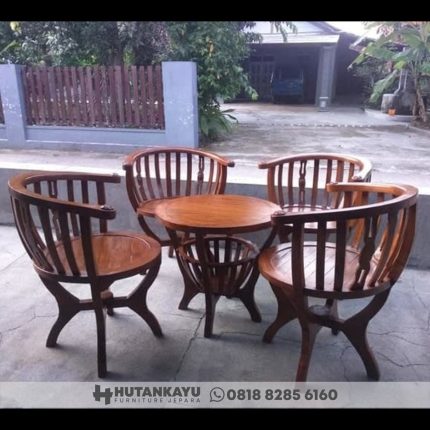 Kursi Tamu Teras Mangkok Jati Jepara Hutankayu Furniture Mebel Jepara
