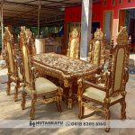Meja Makan Ukir Mewah Jati 6 Kursi Hutankayu Furniture Mebel Jepara