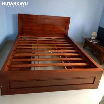 Tempat Tidur Dipan Laci Kanan Kiri Hutankayu Furniture Mebel Jati Jepara 01