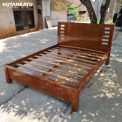 Tempat Tidur Dipan Minimalis Hutankayu Furniture Mebel Jati Jepara 02