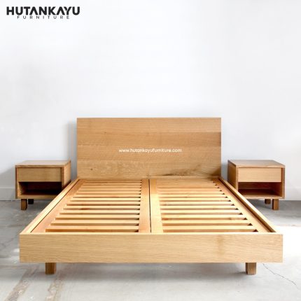 Tempat Tidur Dipan Minimalis Nakas Retro Hutankayu Furniture Mebel Jati Jepara 01