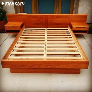 Tempat Tidur Dipan Nakas Sambung Minimalis Hutankayu Furniture Mebel Jati Jepara 01