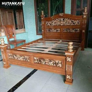 Tempat Tidur Dipan Ukir Hutankayu Furniture Mebel Jati Jepara 01
