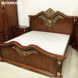 Tempat Tidur Dipan Ukir Minimalis Jati Hutankayu Furniture Mebel Jati Jepara 01