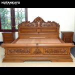 Tempat Tidur Dipan Ukir Peluru Hutankayu Furniture Mebel Jati Jepara 01