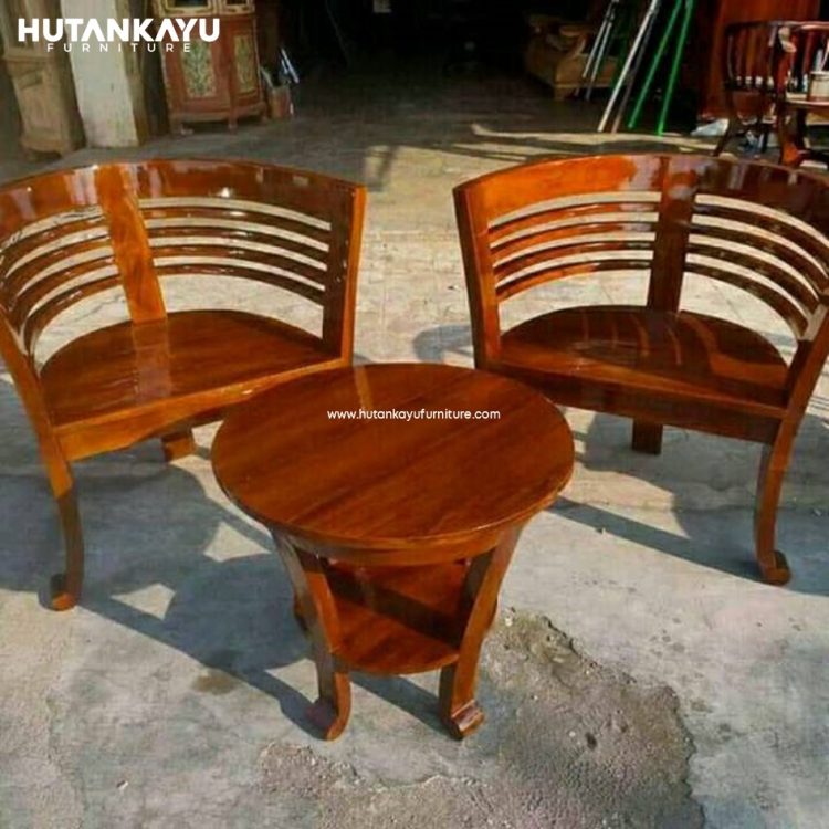 Kursi Teras Kerang Hutankayu Furniture Mebel Jati Jepara