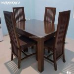 Meja Makan Balero Kursi 4 Jati Set - Gambar 3