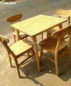 Meja Makan Cafe Kotak Ropan Hutankayu Furniture Mebel Jati Jepara
