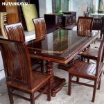 Meja Makan Jati Jepara Kursi 6 Hutankayu Furniture Mebel Jati Jepara 01