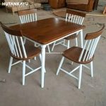 Meja Makan Minimalis Set Hutankayu Furniture Mebel Jati Jepara 01