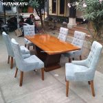 Meja Makan Set Kursi 6 Jok Mewah Hutankayu Furniture Mebel Jati Jepara 01