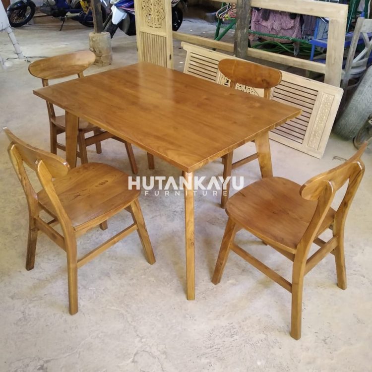 Set Meja Makan Dareen Hutankayu Furniture Mebel Jati Jepara