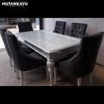 Meja Makan Mewah Grey Kursi 6