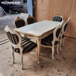 Meja Makan Mewah Kursi 6 Ready Stok