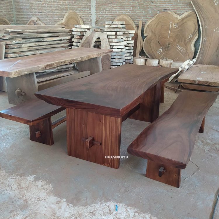 Set Meja Makan Trembesi Apollo Hutankayu Furniture Mebel Jati Jepara 01