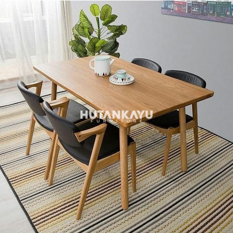 Meja Makan Hagia Hutankayu Furniture Mebel Jati Jepara