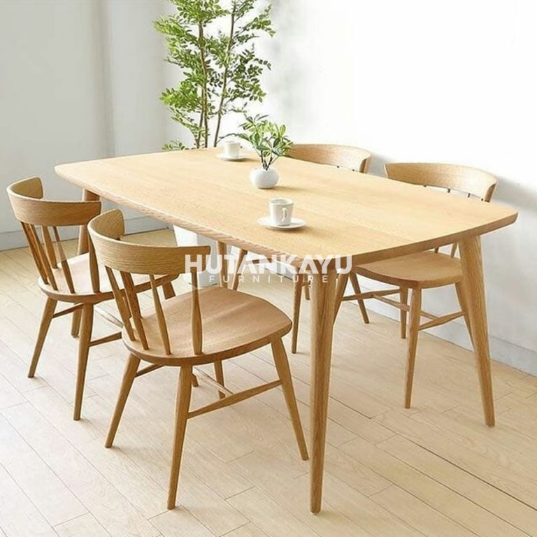 Meja Makan Horicow Hutankayu Furniture Mebel Jati Jepara