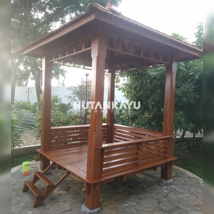 Gazebo Jati Kotak 2 x 2 Meter Hutankayu Furniture Mebel Jati Jepara