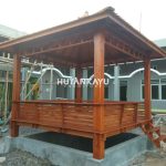 Gazebo Jati Tiang Kotak 3 x 3 Meter Hutankayu Furniture Mebel Jati Jepara