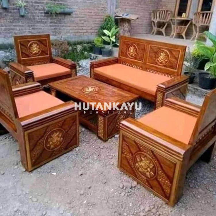 Kursi Tamu Ukir Adiwilaga Hutankayu Furniture Mebel Jati Jepara