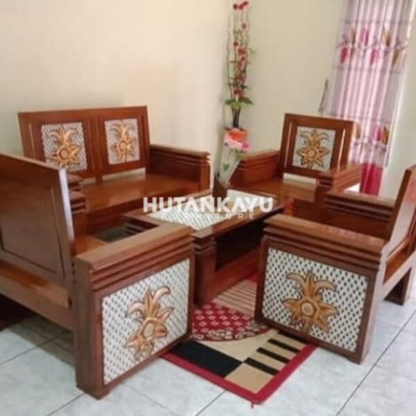 Kursi Tamu Ukir Ganendra Hutankayu Furniture Mebel Jati Jepara